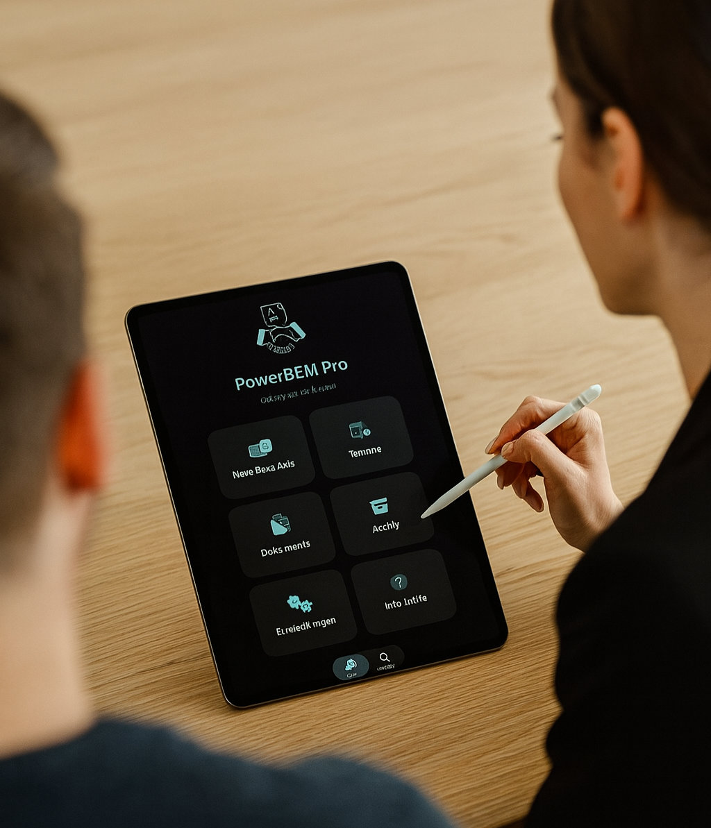 Fallmanager testet PowerBEM Pro auf dem iPad